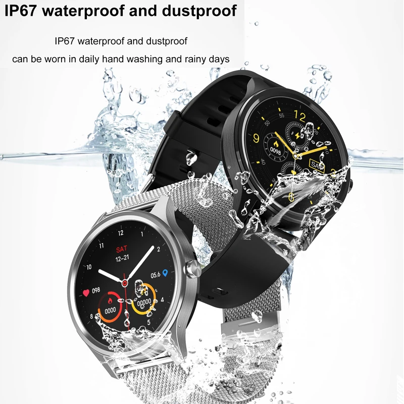 Мужские Смарт часы с фитнес трекером DT55 измерение кровяного давления и кислорода