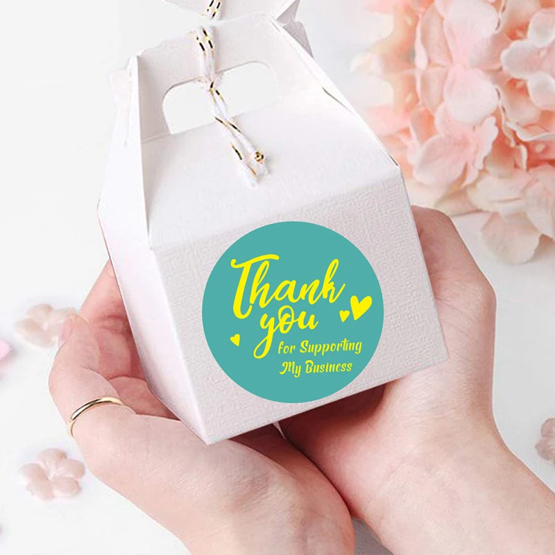 500pcs Gift Sealing Stickers 25mm Adhesive Labels Baking wedding Decoration Party Handmade Sticker Circle | Дом и сад