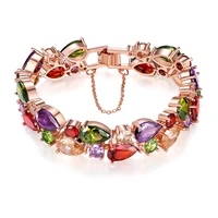 multicolor cubic zircon bracelets bangles luxury wedding bracelets for women crystal jewelry girl fashion accessories