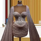 Женское короткое вечернее платье Floria, блестящее коктейльное платье с блестками для торжевечерние мероприятий и выпускного вечера, 2022