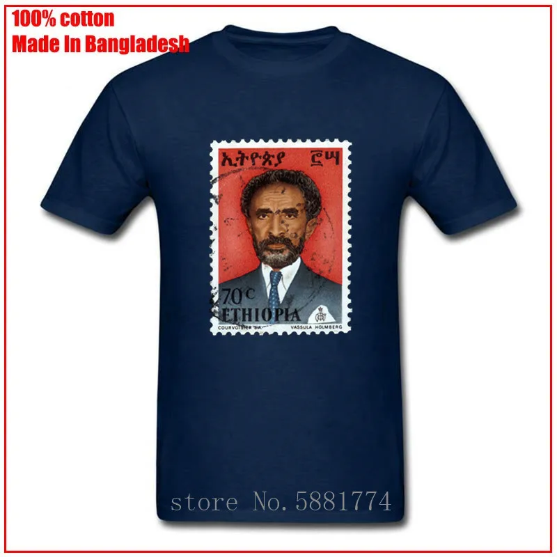 2020 модная мужская футболка Haile Selassie King of Kings Jah Rastafari хлопковая с коротким рукавом
