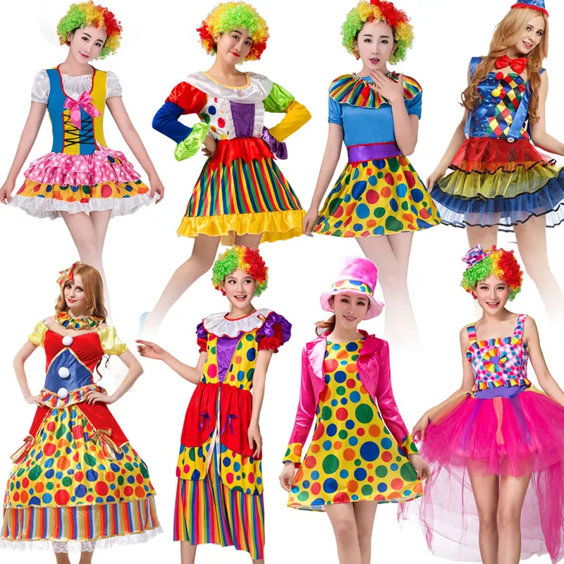 Umorden Хэллоуин Пурим карнавал взрослый цирковый костюм клоуна женские костюмы для