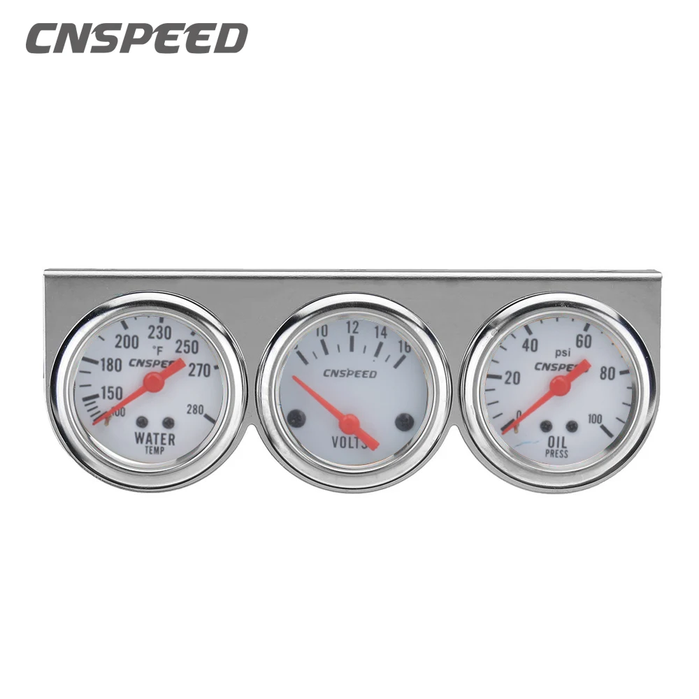 CNSPEED 2 &quot52 мм 12 В тройной манометр измеритель давления масла вольтметр
