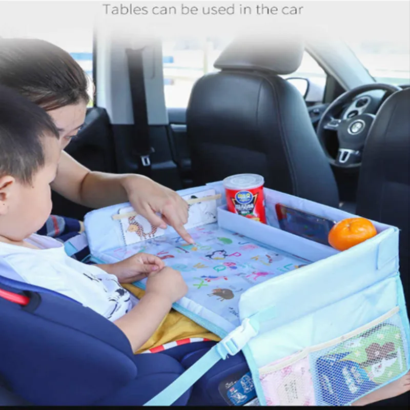 

Upgraded Multifunction Autos Baby Seat Tray Waterproof Table Car Seat Tray Storage Kids Toys Infant Holder Cartoon Baby Fence