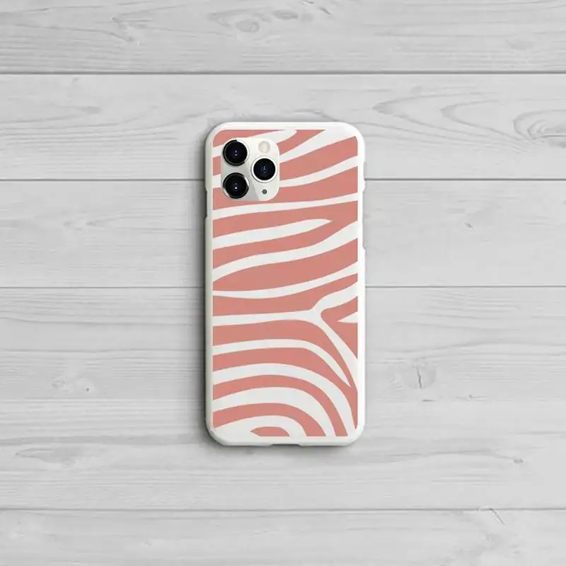 

Cow Zebra Pattern Phone Case Candy Color White for iPhone 11 pro XS MAX 8 7 6 6S Plus X 5S SE 2020 XR