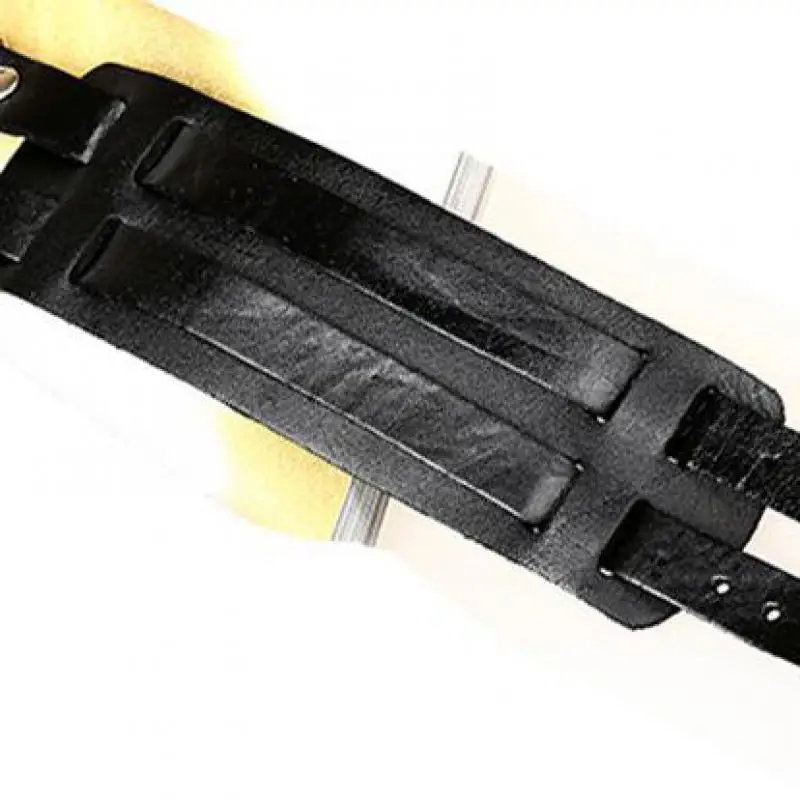 Винтажные панк крутые браслеты-манжеты из натуральной кожи для женщин широкие