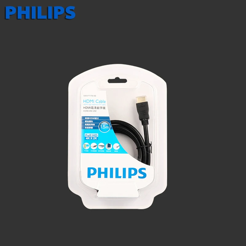 Philips 5 м 4K 60 Гц HDMI кабель высокоскоростной 2 0 позолоченный Соединительный Шнур для