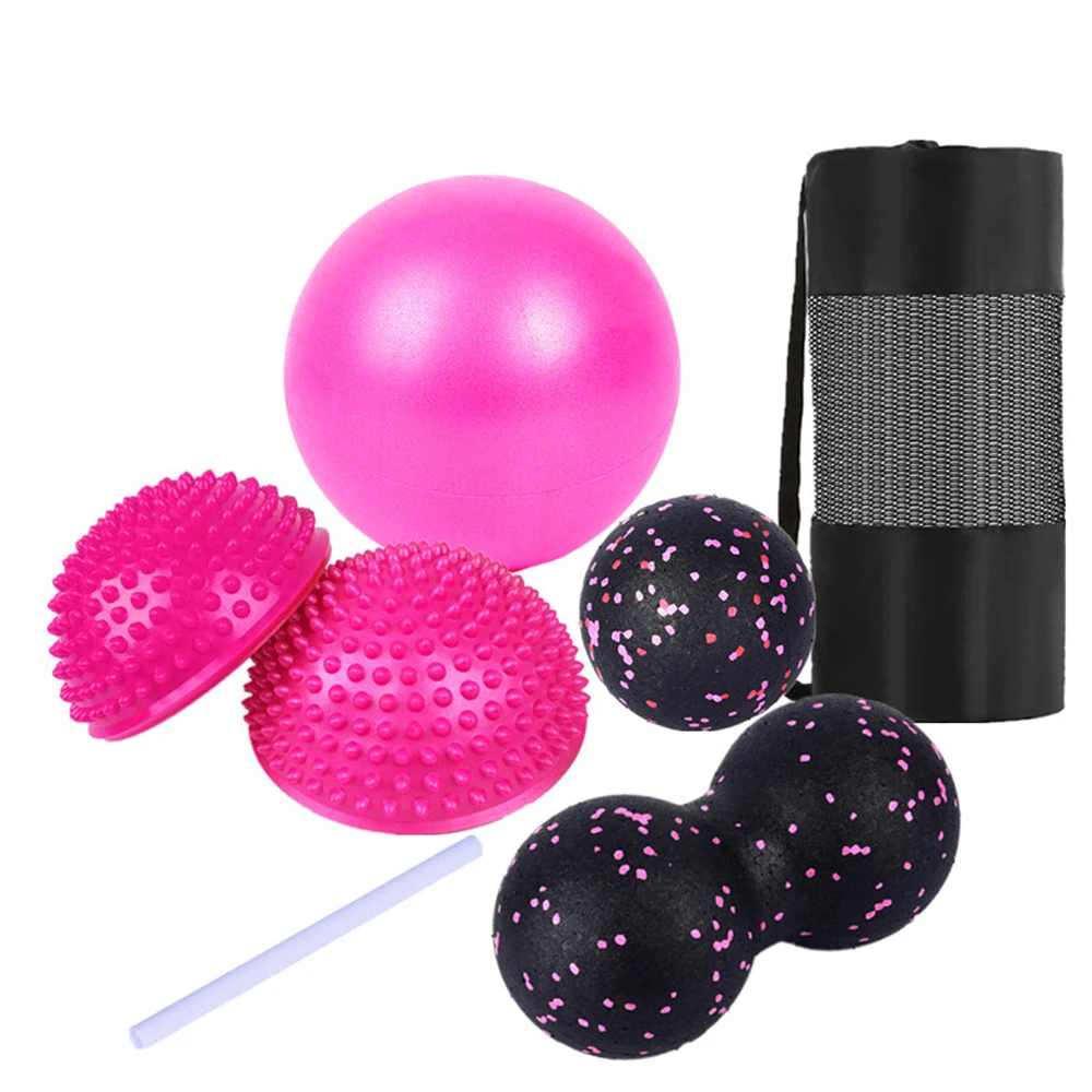 

6pcs Yoga Ball Peanut Massage Ball Yoga Ball Set Exercise Band Hand Gripper For Muscle Training Relaxation Fitness Equipment