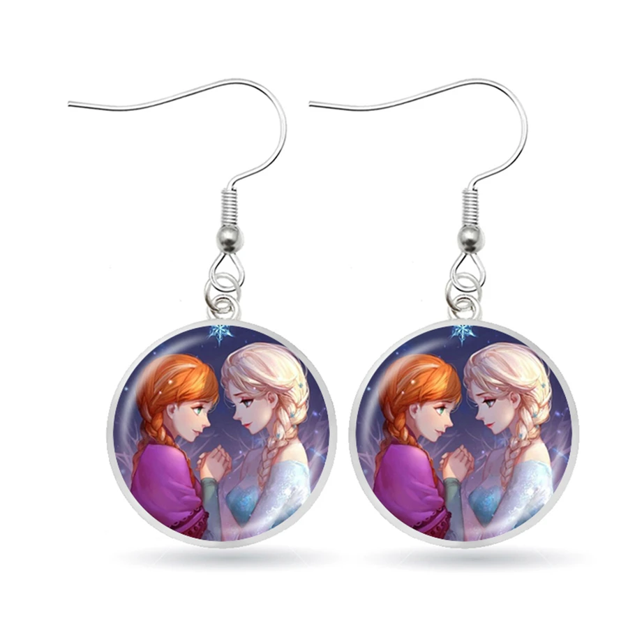Женские Висячие серьги Elsa Anna принцессы Софии с бантом аксессуары для девочек