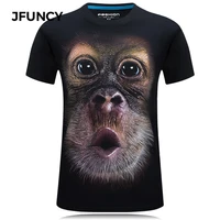 jfuncy men 3d t shirt summer casual harajuku orangutan print man tee shirts short sleeve male tops plus size hip hop tshirt