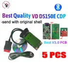 DHL 5 шт.лот лучший V3.0 PCB с Bluetooth VD DS150E CDP Pro Plus 2017.R3 с генератором ключей для delicht автомобильный obd obd2 сканер инструмент
