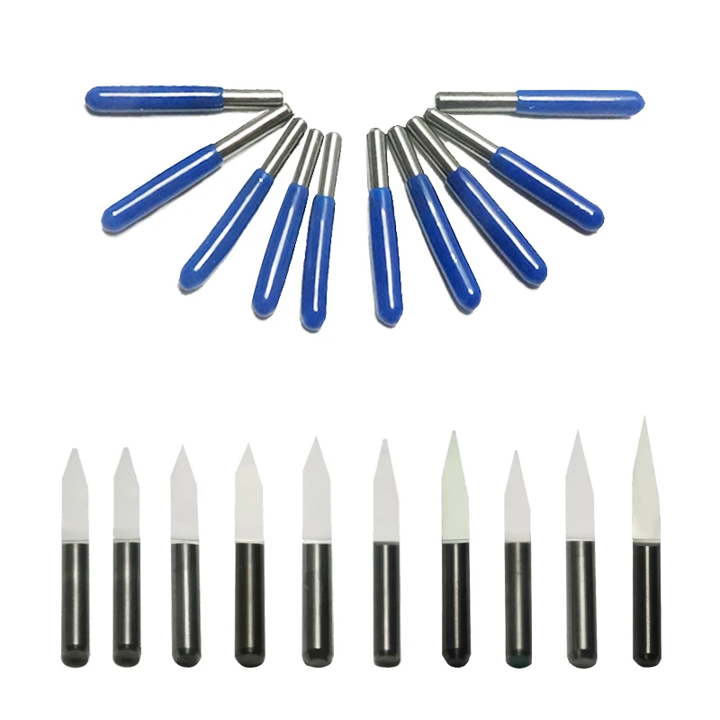 

10pcs CNC Machine Router Bit Carbide PCB Milling Cutter For Metal Milling Engraving 0.1/ 0.2/ 0.3mm 10 /20/ 30 degree 3.175mm