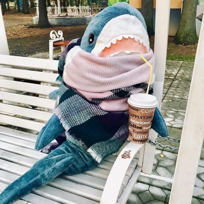 

15-140cm Giant Shark Speelgoed Animal Reading Pillow Plush Toy Soft Stuffed for Birthday Gifts Cushion Doll Gift For Children