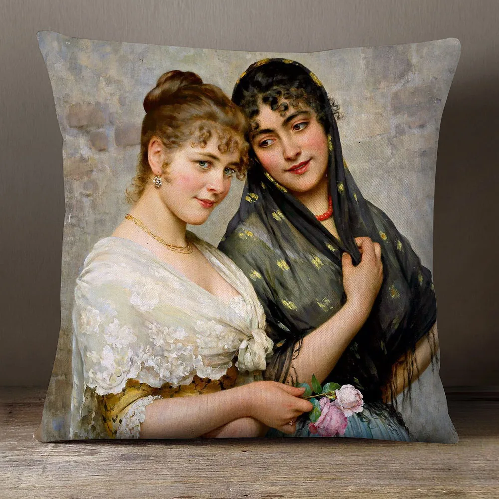 В европейском стиле для девочек возрастом от леди масляной живописи накидки на