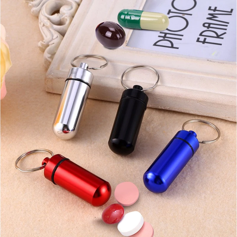 1 шт. брелок мини портативный дорожный медицинский контейнер для таблеток