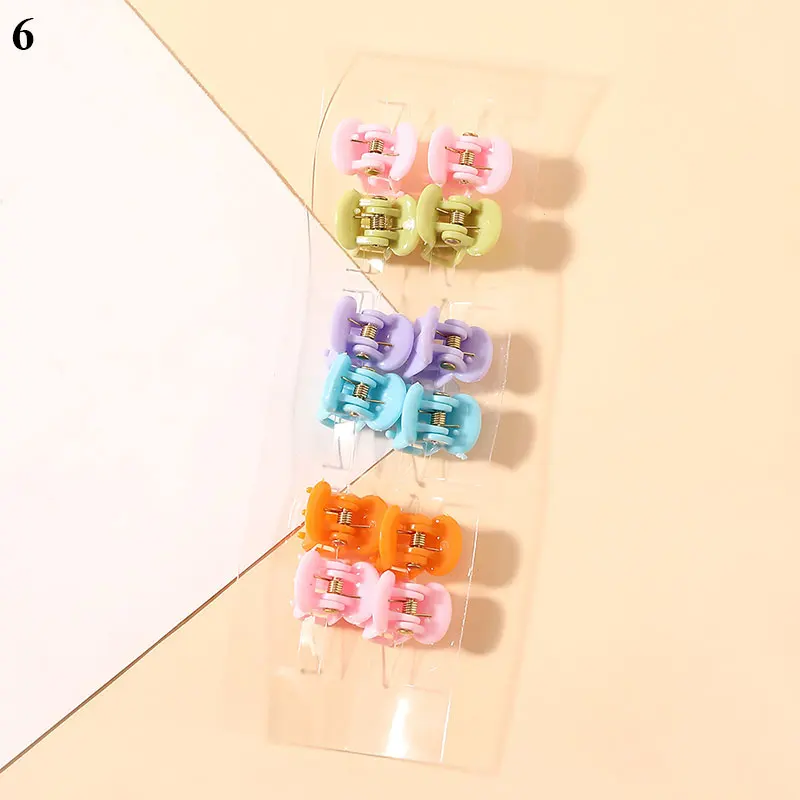 

1.5cm 12Pcs/Set DIY Hair Styling Barrettes Plastic Sweet Mini Hairpins Small Hair Claw Fashion Hair Clips Hair Accessories