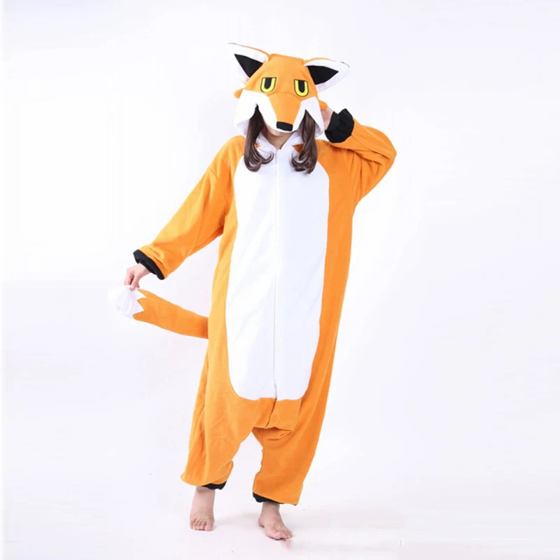 кугуруми для взрослых пижама Лиса женщин мужчин пара Аниме Onesie вечерние