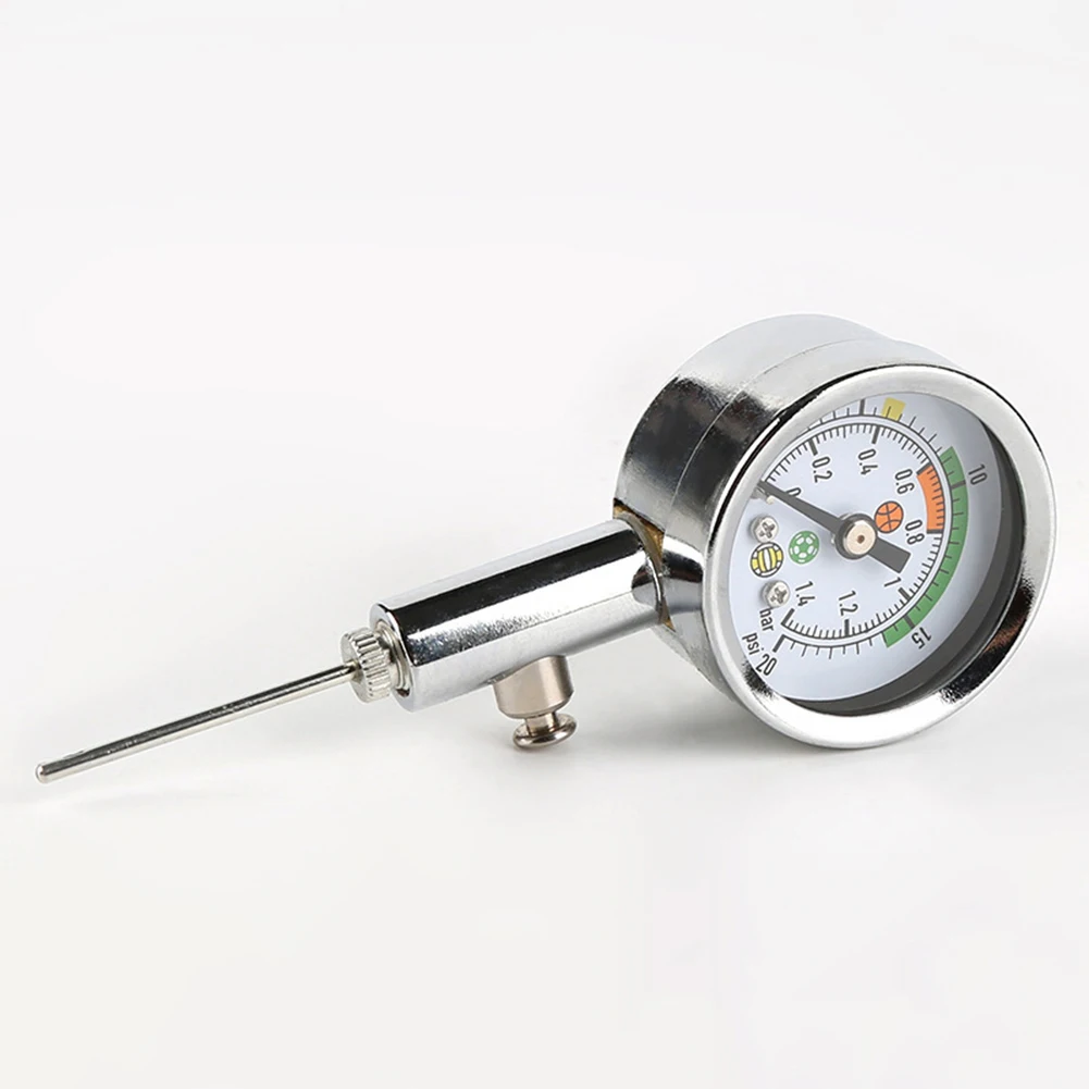 

Air Pressure Gauge for Balls PSI/Bar with Built-in Release Valve Air Watch Football Volleyball Basketball Barometers