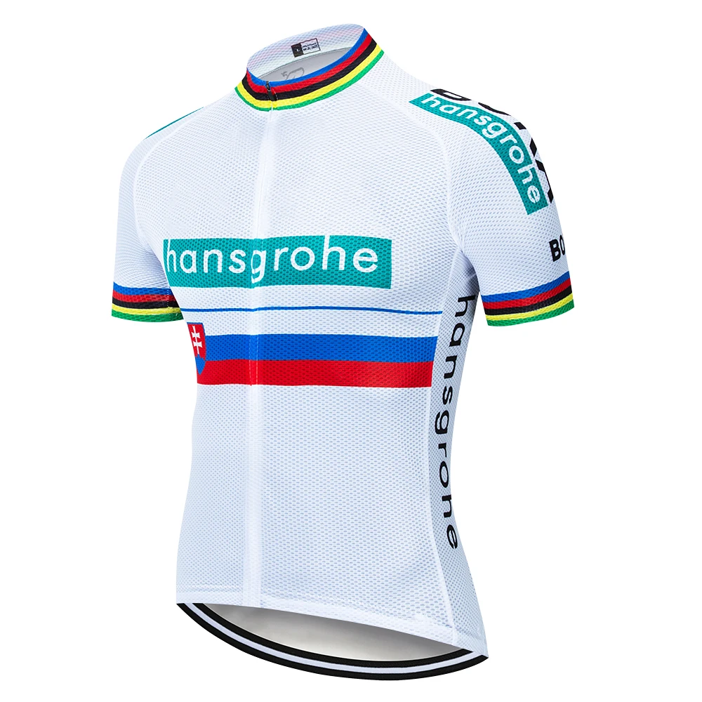 1 Pro Hansgrohe команда Велоспорт Джерси и нагрудник шорты комплект дышащие летние топы рубашка Ropa Ciclismo мужские Майо Culotte одежда - Цвет: 1