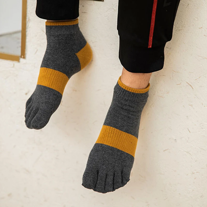 5 пар мужские носки с пятью пальцами для бега спортивные хлопковые мягкие дышащие