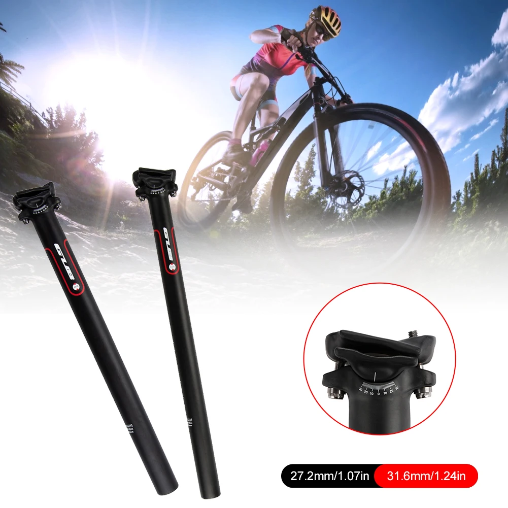 

Bicycle Ultra-Light Carbon SeatPost 27.2mm/31.6mm Carbon Fiber Bike Seatpost Suitable for Most Bicycle Mountain Bike Road Bike