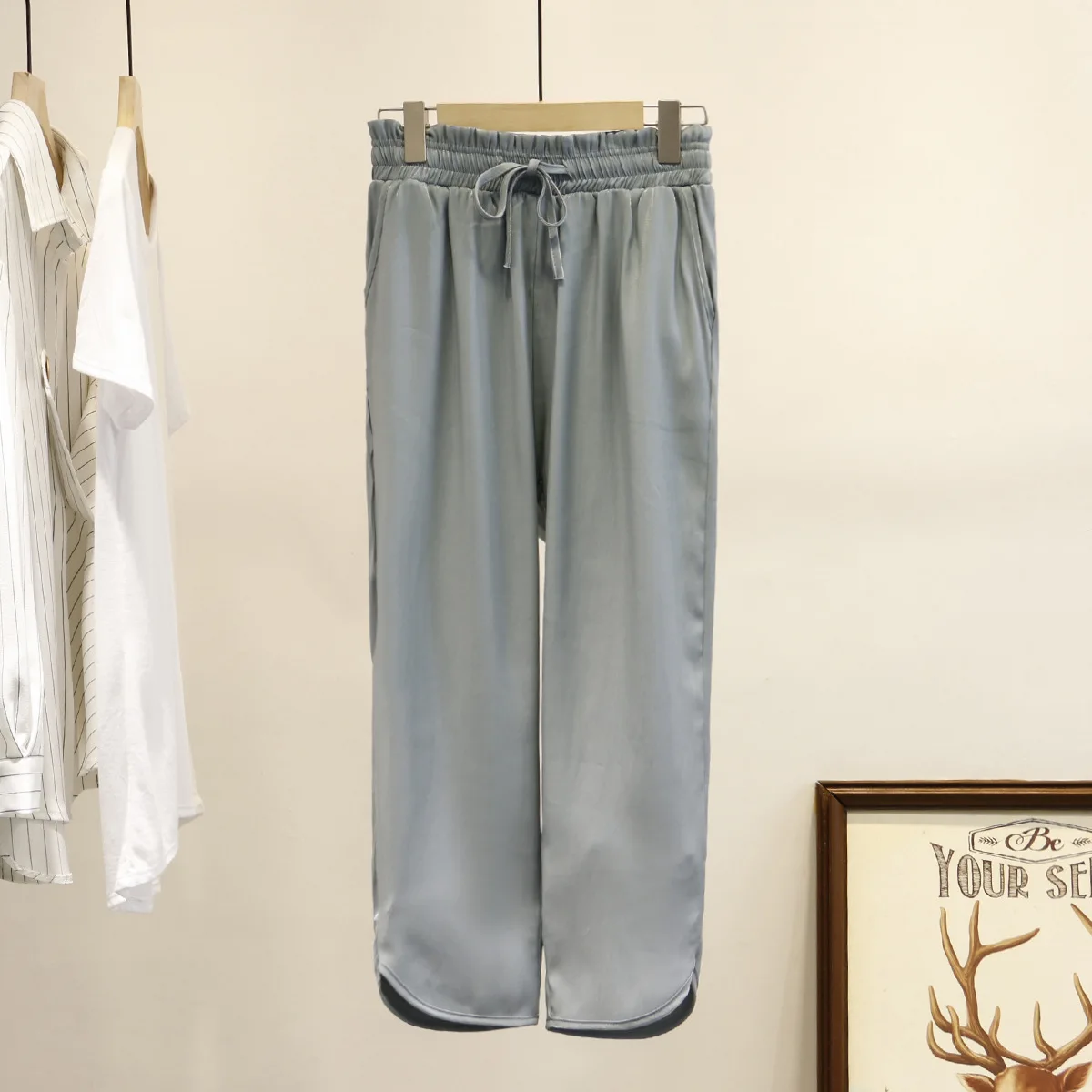 Женские шаровары весна-лето 2020 размера плюс повседневные высокая талия яркий