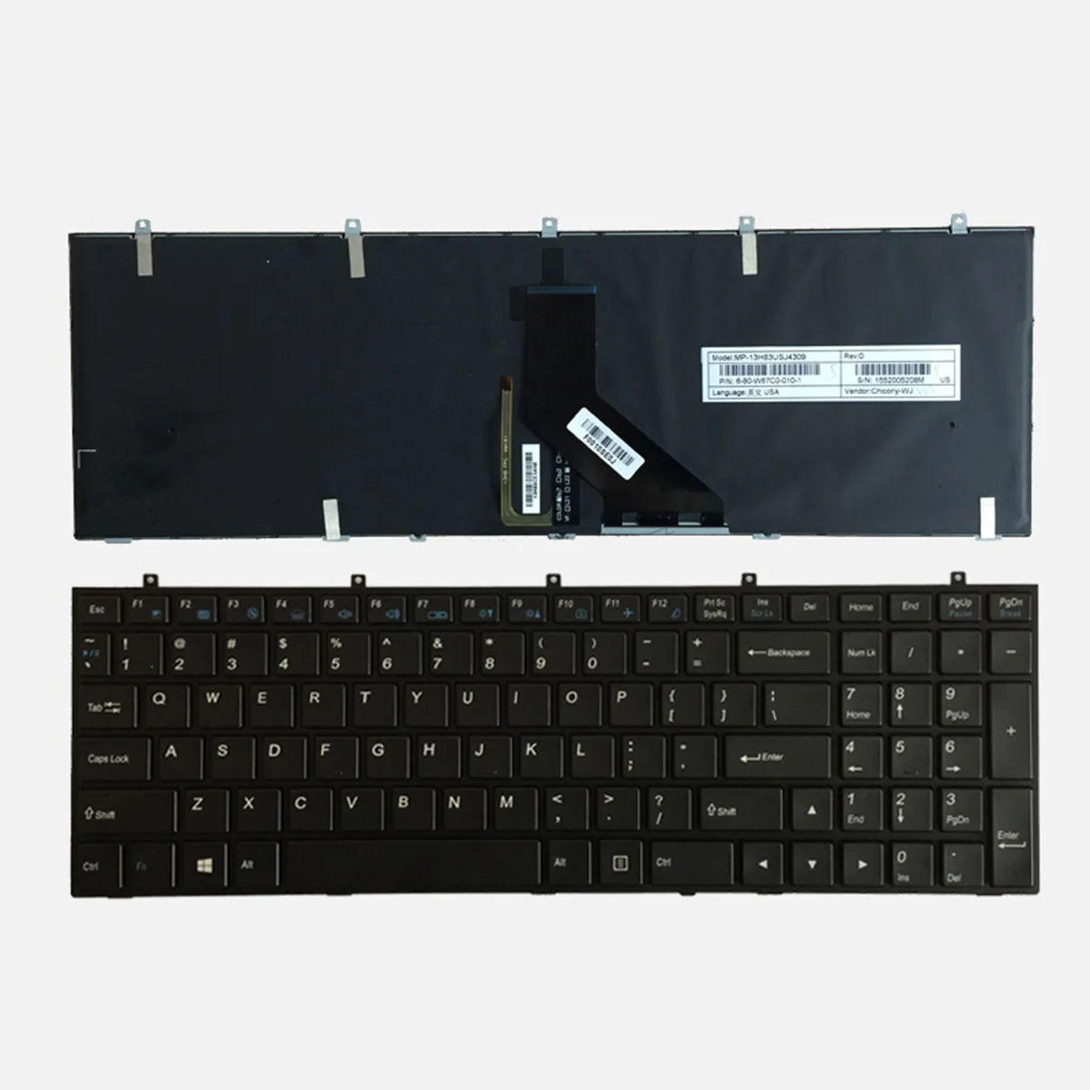 

us laptop Keyboard for HASEE DNS Clevo K660E K760E K750C K710C K650C CW35 SW35S CW37 CW37S K650S K750S K590S K790S Ares E102