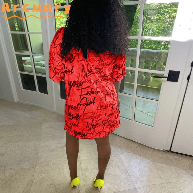 

Short Sleeve Funny Figure Printed Casual Mini Dress