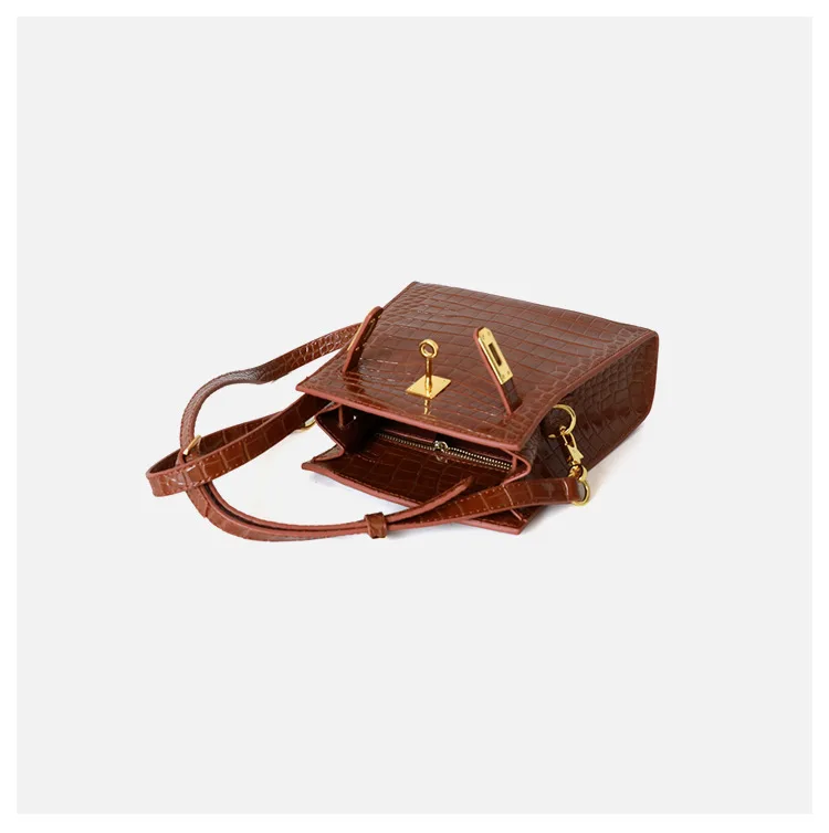 Винтажные Сумки из натуральной кожи с крокодиловым узором мини сумки через плечо
