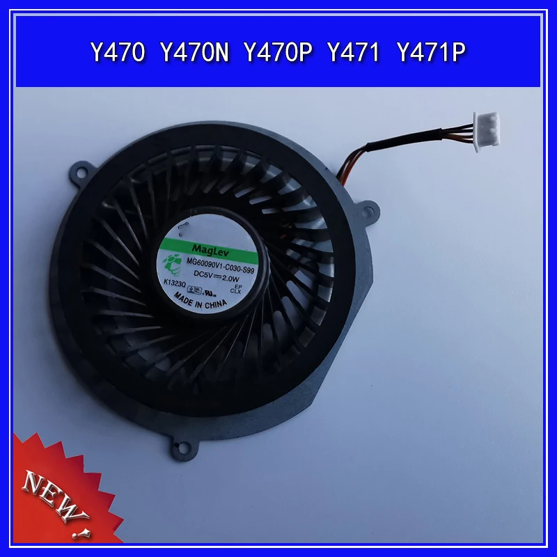 Laptops Computer Replacements CPU Cooling Fan Fit for LENOVO Y470 Y470N Y470P Y471 Y471P Series Laptops