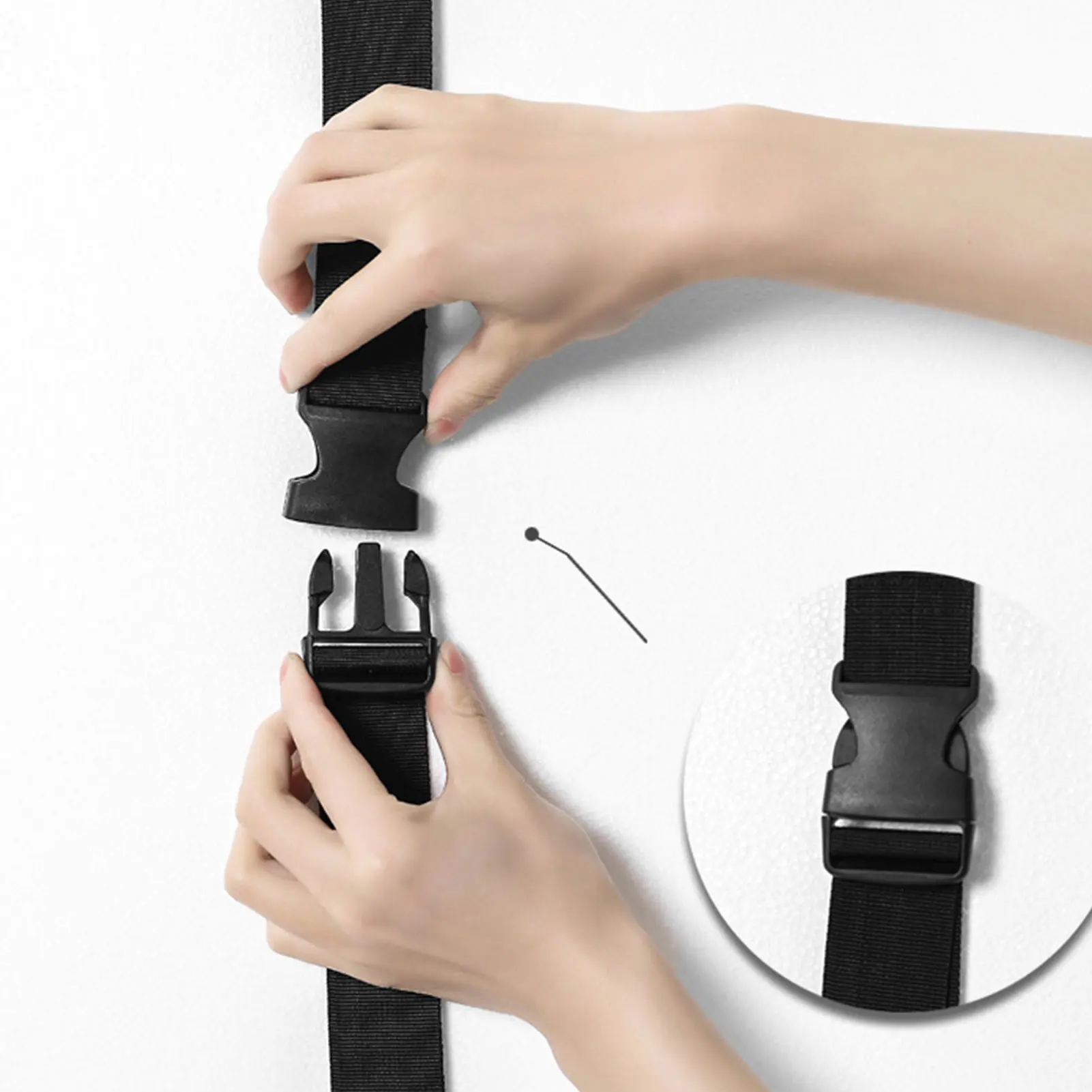 

Door Resistance Rope Hanging Release Buckle Exercise Gym Home Fitness Arm Muscle Training Accessories Pull Durable Black