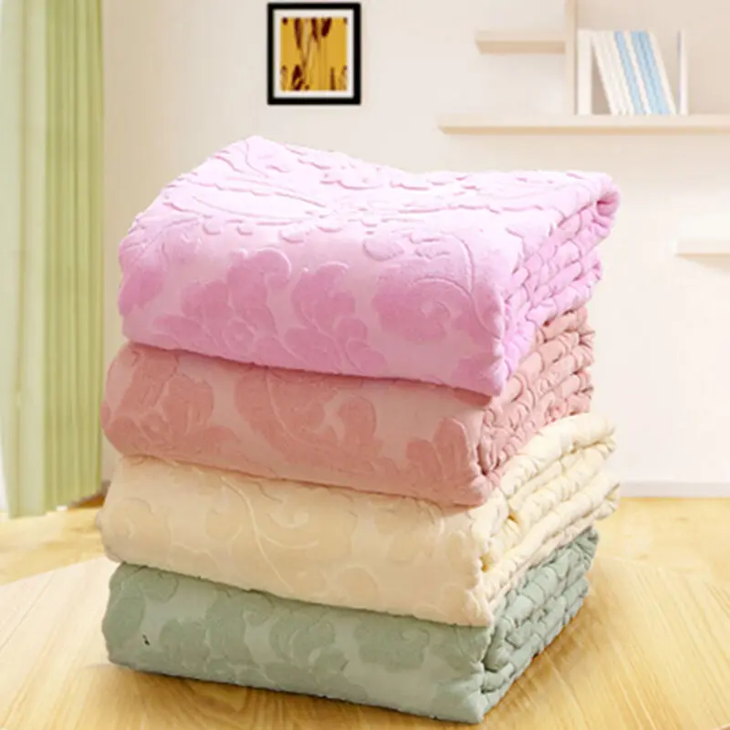 Alherff brand pure cotton blanket flower relief soft blanket towel blankets summer spring traditional craft jacquard