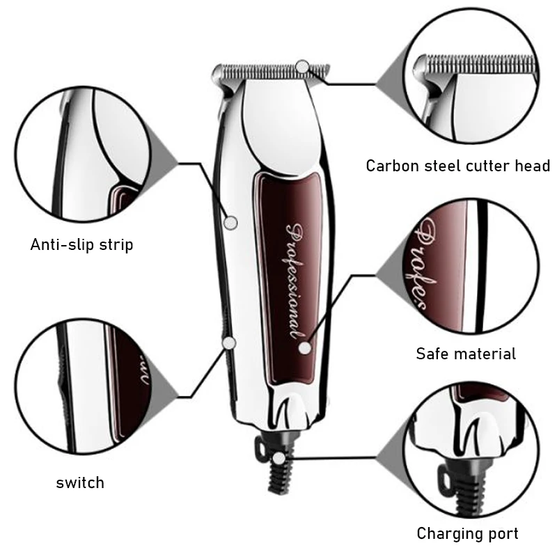 Проводной Электрический триммер для волос машинка стрижки бороды мужчин мощная