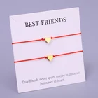 (Набор) регулируемые браслеты в виде сердца, лучшего друга, друзей, для влюбленных, женщин, парных модных украшений, рождественский подарок, Прямая доставка