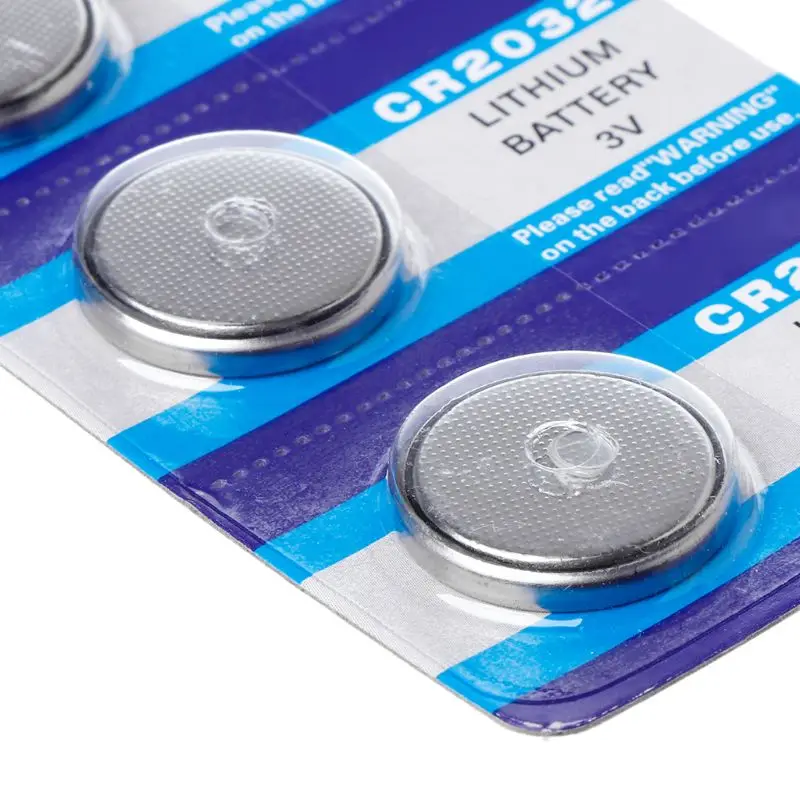 

5Pcs Button Battery 3V CR2032 BR2032 DL2032 ECR2032 Cell Coin Lithium Li-ion Batteries Promotion Watch Computer LED Electronic
