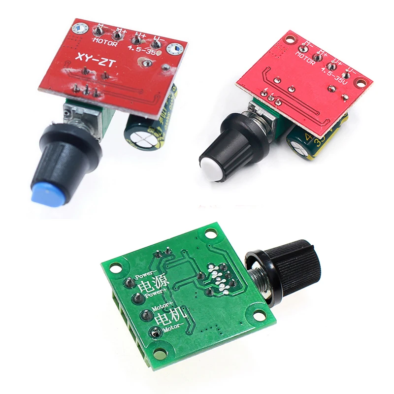 Mini DC-DC 3V 6V 12 24 35V 5A 90W PWM DC модуль контроллера скорости двигателя регулятор