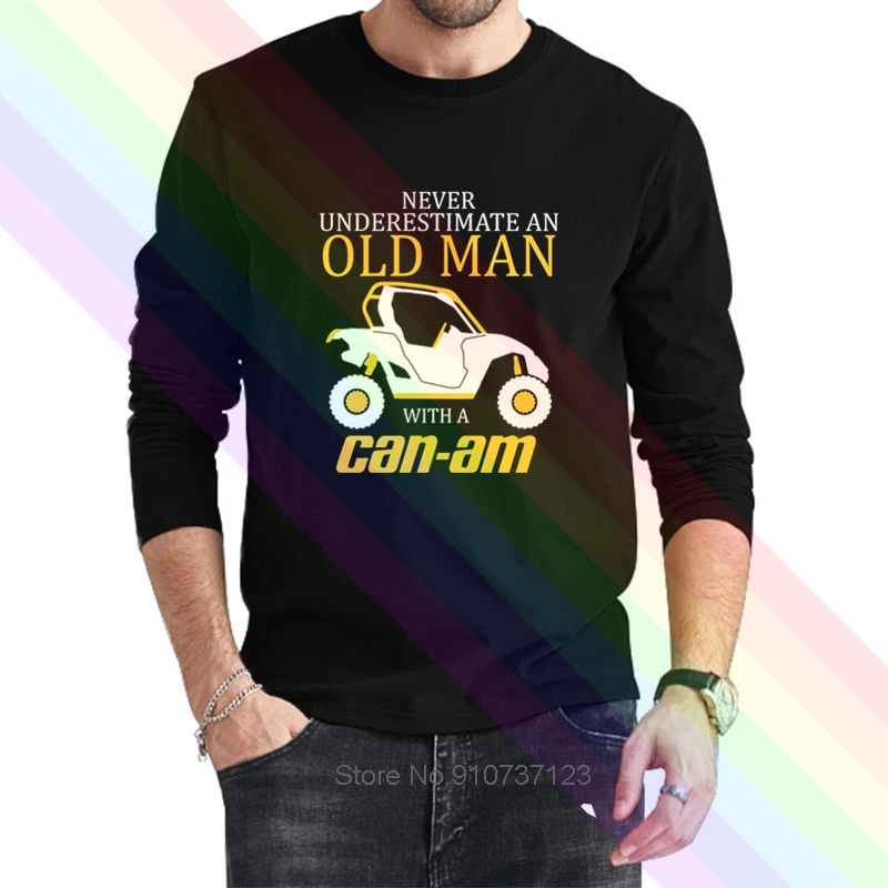 Никогда не подучтите старого человека с логотипом Can Am футболка новинка 2021 летняя