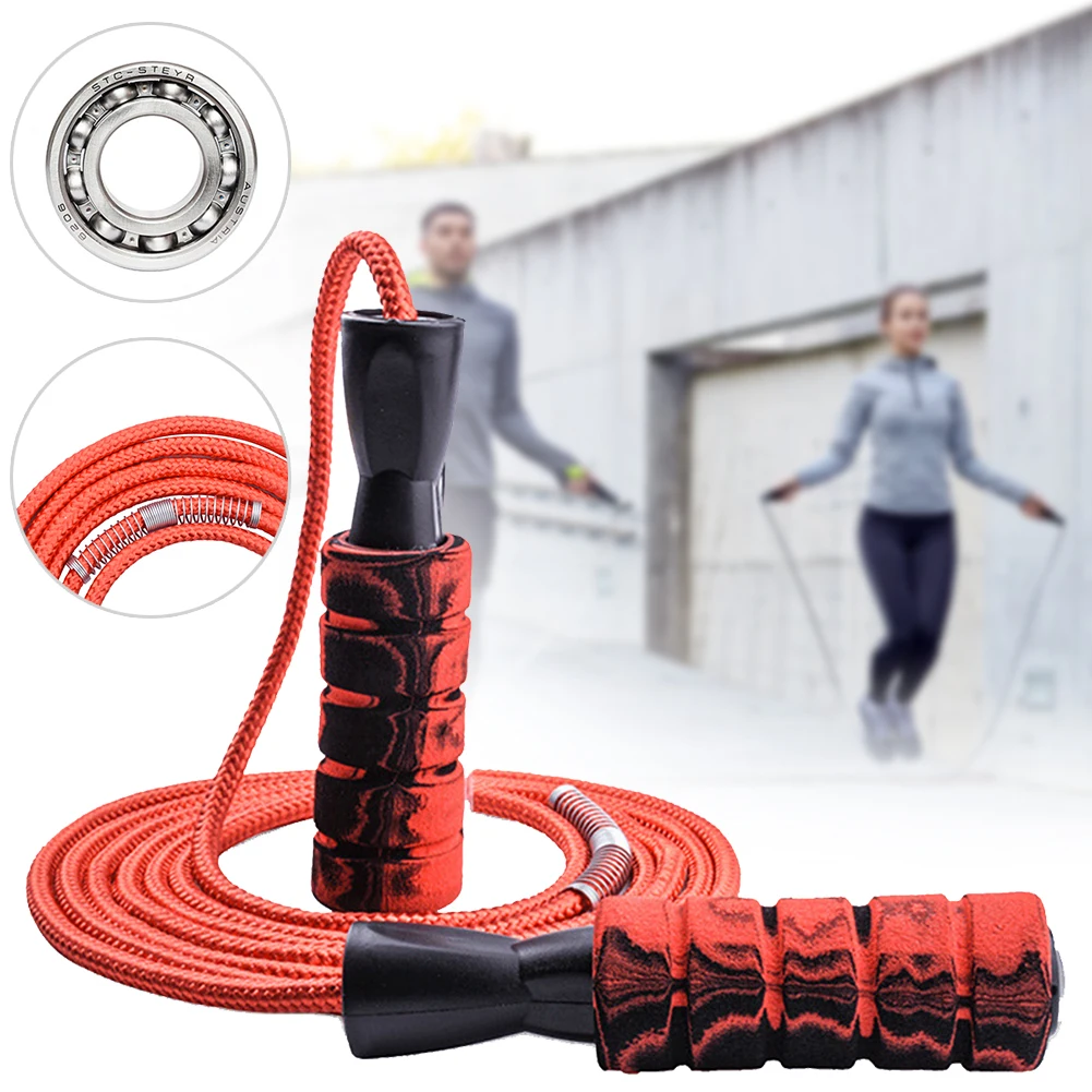 

Speed Skipping Rope(9.2ft) Tangle-Free with Bearings Anti-Skid Foam Grip for Speed Training Fitness Gym