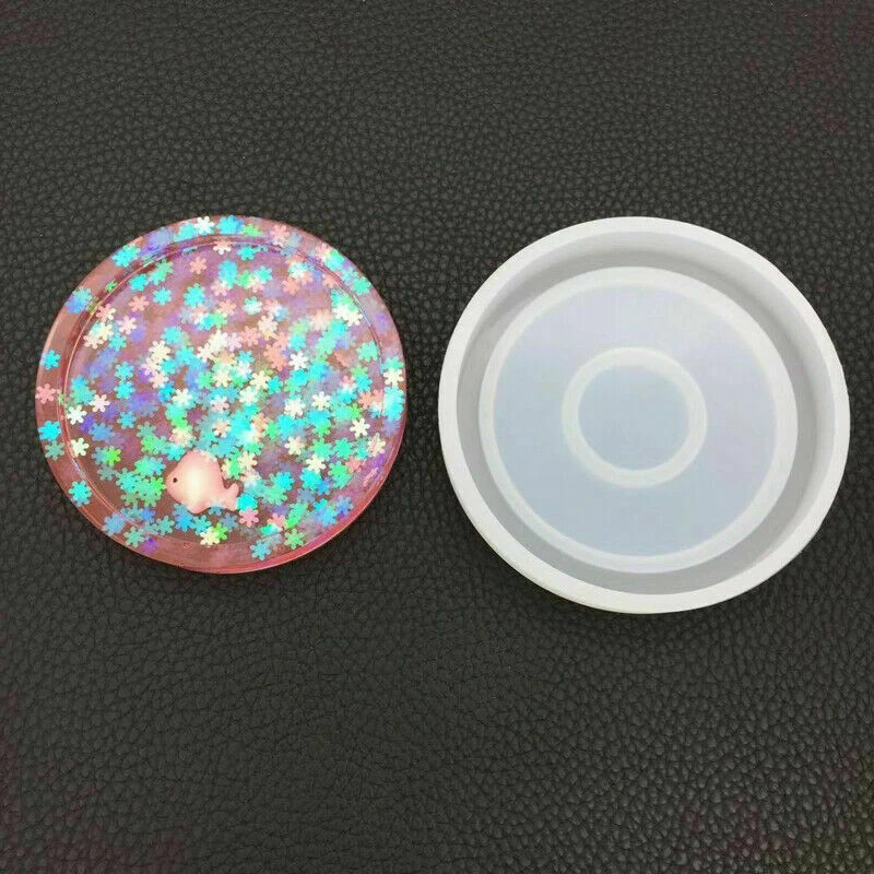 

Round Silicone Mold Coaster Resin Casting Jewelry Making Mould Arts DIY Craft Handmade Mould Candle For Home Decor