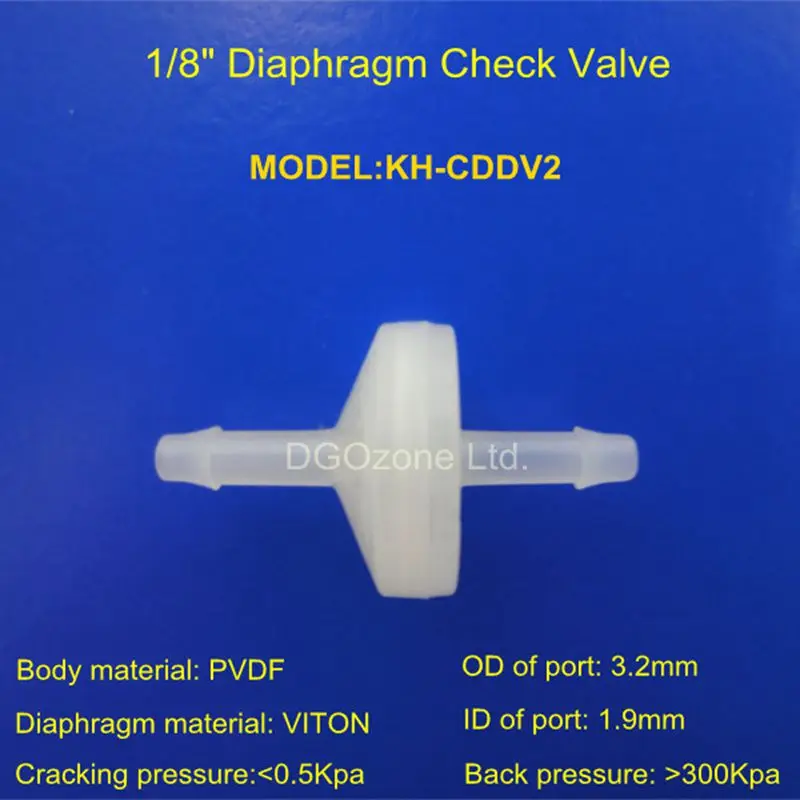 PVDF пластиковый обратный клапан обратные клапаны 3/1" до 3/8" 100 шт DGOzone - Цвет: KH-CDDV2