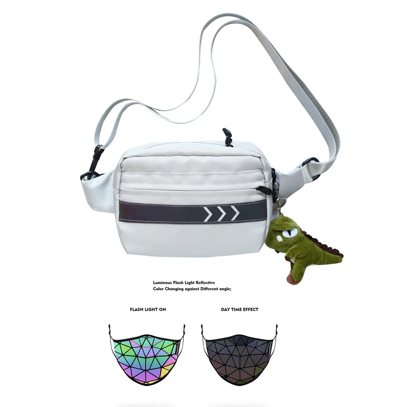 

Luminous Sports Fanny Pack Holographic Unisex Fashion Wasit Chest Bag