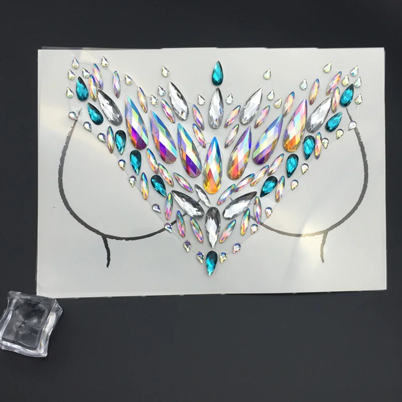 Prajna хрустальные наклейки на грудь стразы кристаллы для тела временные