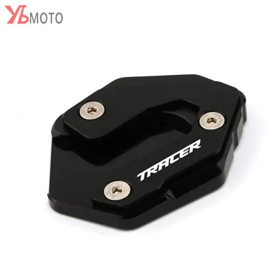 Black Высококачественные Аксессуары для Yamaha MT09 Tracer MT-09 Tracer мотоциклетные подставки Kick Stand пластина с логотипом - Цвет: Black