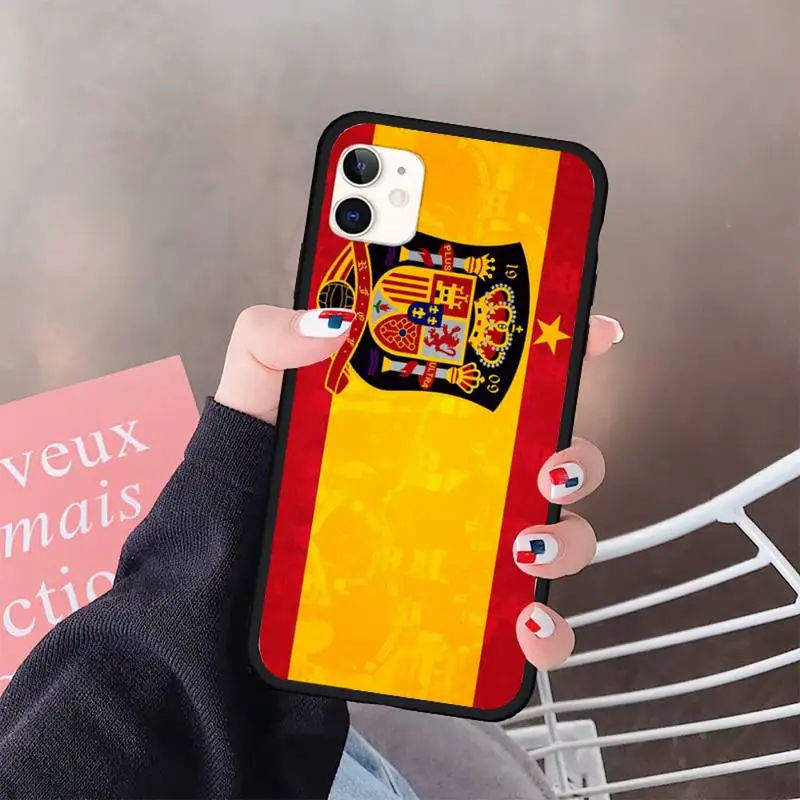 

Spagna bandiere nazionali Phone Case for iPhone 11 12 pro XS MAX 8 7 6 6S Plus X 5S SE 2020 XR mini