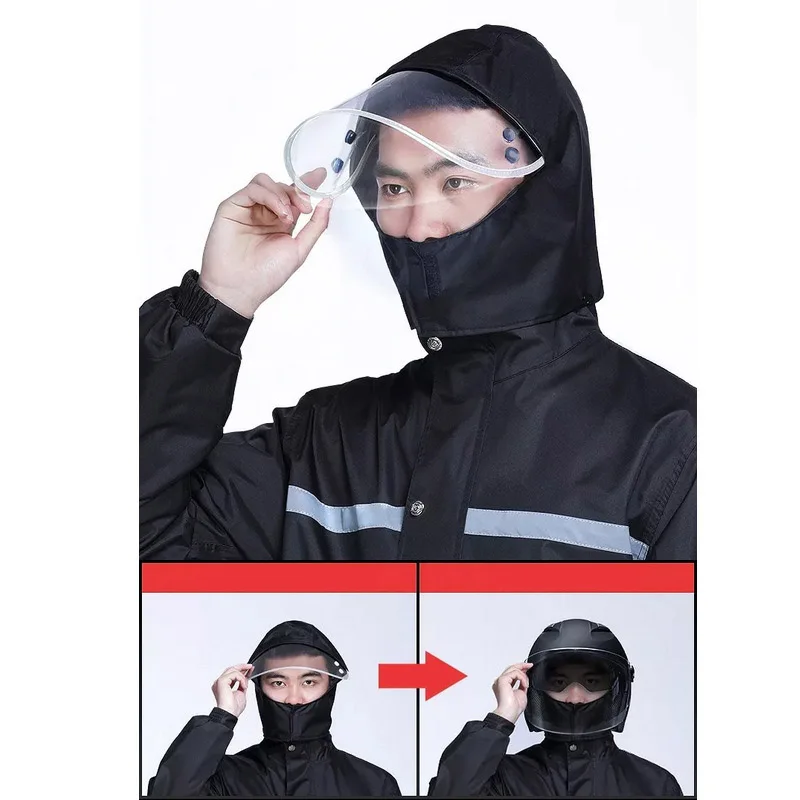 Модный безопасный светоотражающий дождевик комплект дождевых брюк с разрезом