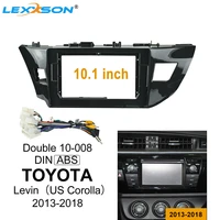 10 1 inch car fascia for toyota us corolla levin 2013 2018 stereo panel canbus box cable dash installation double din dvd frame