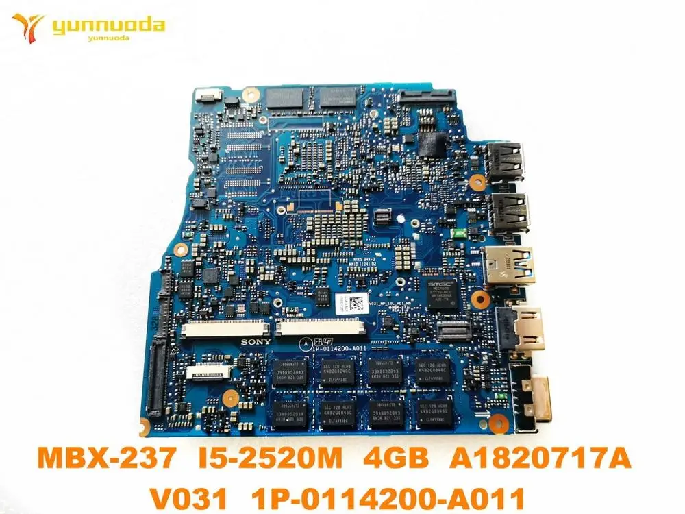 Оригинальная материнская плата для ноутбука SONY MBX-237 4 Гб A1820717A V031 1P-0114200-A011