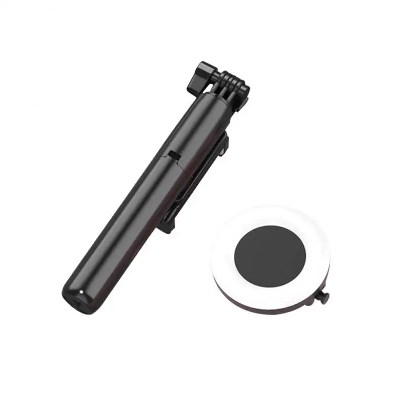 4 в 1 беспроводной bluetooth селфи палка светодиодный кольцевой светильник выдвижной