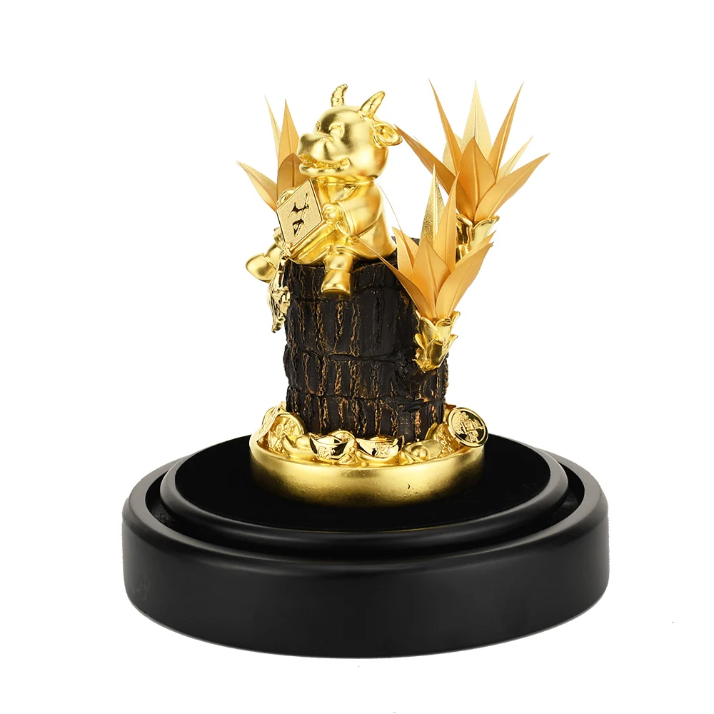 2021 китайская фотография счастливое дерево домашняя статуэтки из золотой фольги