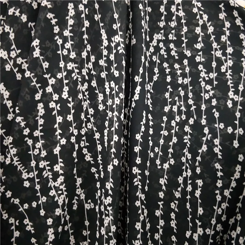 Шифоновая ткань для косплея платья небольшая дышащая юбка с цветочным принтом